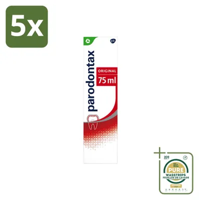 Productafbeelding van 5 x Parodontax Original tandpasta - 75 ml - Voordeelverpakking - 5 stuks