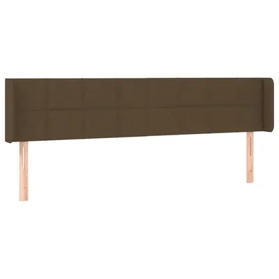 Produktbild von vidaXL Kopfteil mit Ohren Dunkelbraun 183x16x78/88 cm Stoff