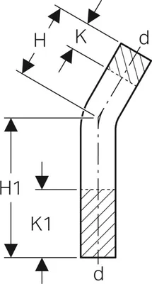 Produktbild von Geberit 30932 Mapress Edelstahl Passbogen 30Gr