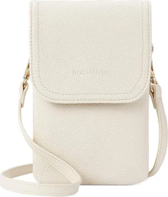 Produktbild von BOSTANTEN Klein Handytasche Kunstleder Damen Umhängetasche Beige