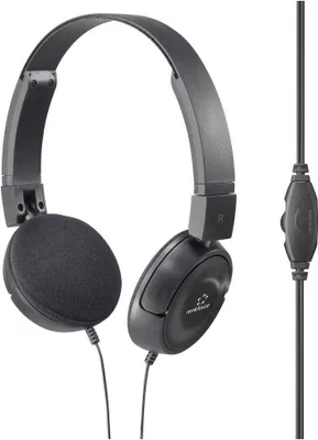 Produktbild von Renkforce RF-HS-130 On Ear Kopfhörer kabelgebunden Stereo Schwarz Lautstärkeregelung
