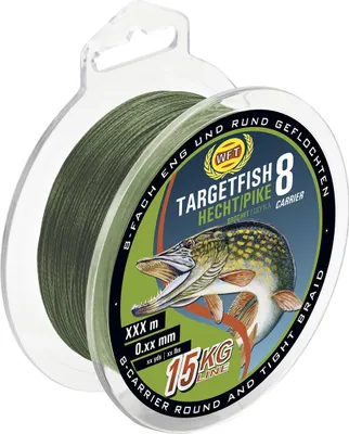 Produktbild von WFT Schnur Targetfish 8 Hecht Grün Länge 2000m ø 0,15mm
