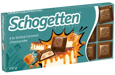Produktbild von Schogetten à la Salted Caramel Cheesecake 100g, KI-generiertes Bild
