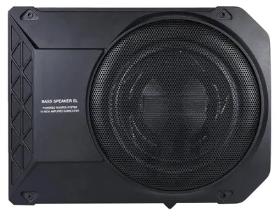 Produktbild von Auto Subwoofer unter dem Sitz - Aktiver 25,4 cm Slim Subwoofer - 800 W integrierter Verstärker - 20–150 Hz, 91 dB - Für PKW, Van, SUV