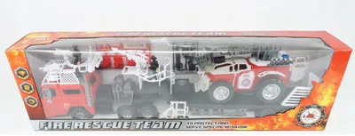 Produktbild von Gazelo Feuerwehrauto mit Anhänger und Figuren