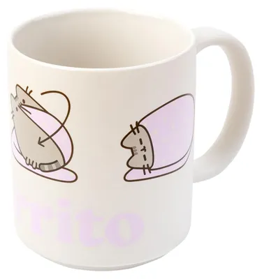 Pusheen-Kaffeebecher aus Keramik, 350 ml, spülmaschinengeeignet