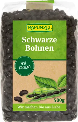 Produktbild von Rapunzel Bio schwarze Bohnen 6x500g