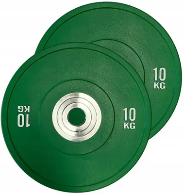 Immagine prodotto di Set di pesi olimpici 2x10 kg Bumper PRO 10 kg verde RINFORZATO
