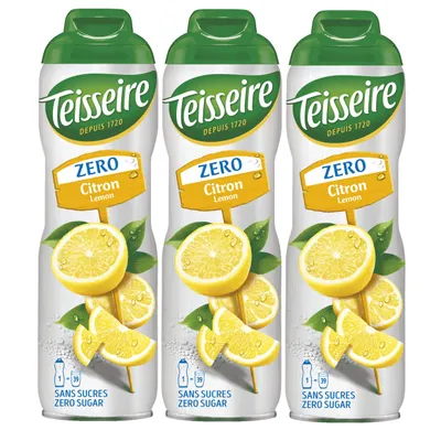 Produktbild von Teisseire Sirup Lemon/Zitrone zero Zucker 600ml - Cocktails (3er Pack)