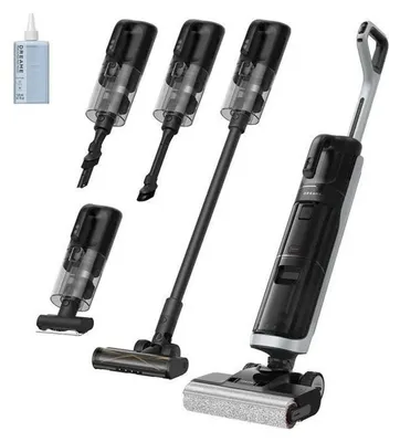Immagine prodotto di DREAME H14 Doppio aspirapolvere a umido e a secco, 5 in 1, posizione distesa a 180°, potenza di aspirazione 18000 Pa, acqua calda a 60 °C, pulizia con due bordi, controllo tramite app