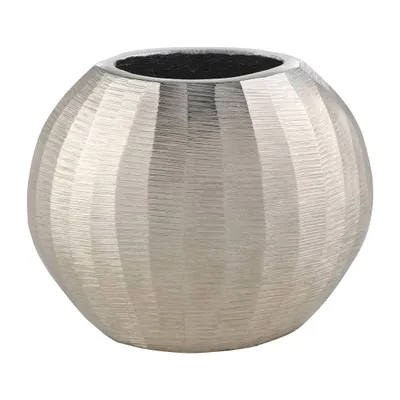 Obrázok produktu pre EGLO LIVING kovová váza Abucay, dekoratívna váza s okrúhlym dizajnom, elegantná dekoratívna váza do obývačky, malá váza na kvety, ručne vyrobená z kovu, stolová dekorácia 13 cm