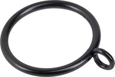 Produktbild von Vorhangringe mit Öse für Gardinenstangen, 50 mm Innendurchmesser, Metall, Vorhangringe, 24 Stück, Schwarz TXZWJZ