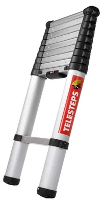 Teleskopleiter 3 m, Alu, 150 kg, 11 Stufen, Silber/Schwarz
