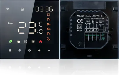 Produktbild von Smart Tuya WiFi Thermostat - Sprachgesteuert, 16A Digitales Programmierbares LCD Display, Touchscreen Unterbodenheizung Controller, Kompatibel mit Amazon Alexa & Google Home
