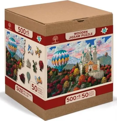 Immagine prodotto di Puzzle in legno Castello di Neuschwanstein L, Città di legno, 505 pezzi