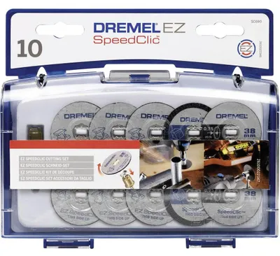 Produktbild von Dremel SC690 EZ SpeedClic Trennscheiben und Aufspanndorn-/Schneide-Set zum Schne