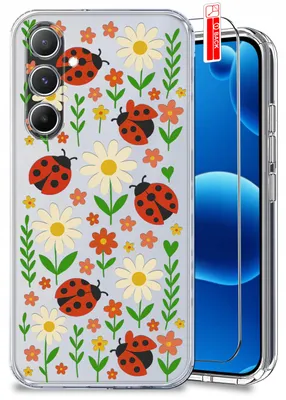Produktbild von Hülle für Samsung A36 5G – Frühlingsmotive, Frühlingsblumen, durchsichtige Hülle + Displayschutzfolie