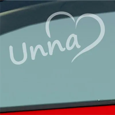 Produktbild von Auto Aufkleber Unna Herz Stadt City Liebe Love Heimat 15x8 cm Milchglas Sticker Heckscheibenaufkleber