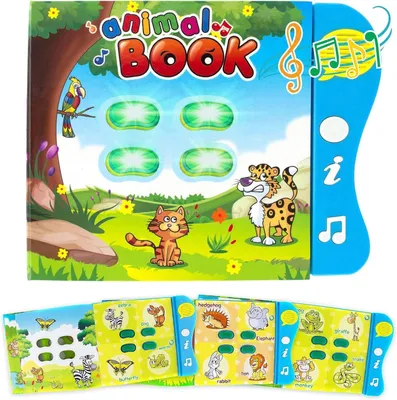 Produktbild von Edukatives Buch mit Geräuschen Lernen von Tieren auf Englisch für Babys