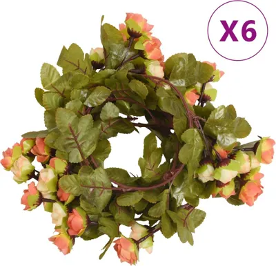 Produktbild von Blumengirlanden Blumen 6 Stk. Sonnenuntargang 215 cm