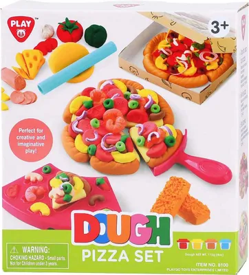 Image de Playgo Pizza Kleiset - 4 Kleipotjes
