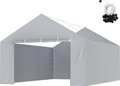 Immagine prodotto di VEVOR carport tenda garage parete laterale 6000 x 3950 x 1950 mm, telo per garage tenda, resistente, impermeabile e protetto dai raggi UV, grigio (parte superiore e telaio non inclusi)