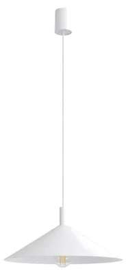Zdjęcie produktu dla Lampa wisząca NOX 40 biała 1xE27 15W stal 135x40x40cm Sollux Lighting