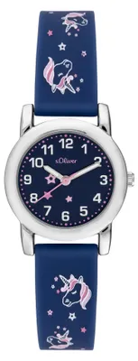 Produktbild von s.Oliver Uhr Kinder-Armbanduhr Kids Mädchen Silikon SO-3915-PQ