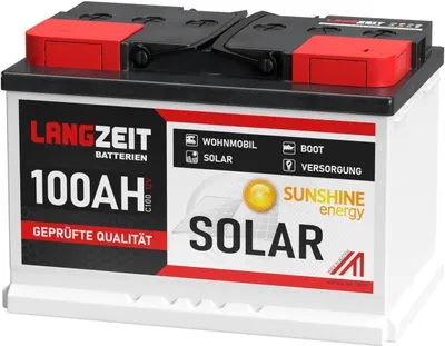 Produktbild von Langzeit Solarbatterie 100Ah 12V Wohnmobilbatterie Batterie ersetzt 90Ah