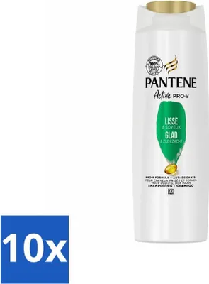 Zdjęcie produktu dla Pantene - Szampon - Smooth & Silky - Odżywia i wzmacnia - Do włosów puszących się - 225 ml - Value pack - 10 szt