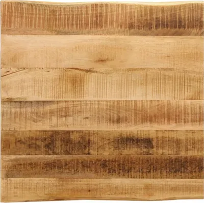 Produktbild von Tischplatte mit Baumkante 60x60x2,5 cm Raues Massives Mangoholz
