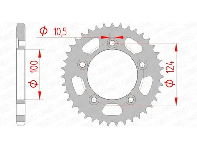 Produktbild von AFAM Kettenrad Stahl Standard - 525