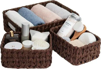 Produktbild von Famanu Aufbewahrungskorb Set aus 3 Nestkörben - Braun