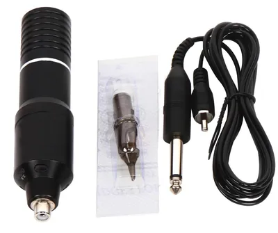 Produktbild von Professioneller Tattoo-Stift - Rotationsmaschine - Hochdrehzahl 12000 U/min - Einstellbare Stichlänge 1–4 mm - Ultraleise 5 dB - 12 V Betrieb - Für Studio und Zuhause - Schwarz