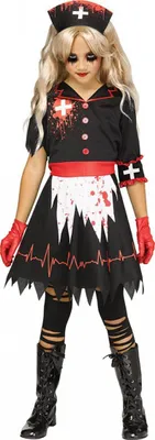 Produktbild von Horror Krankenschwester Kinder Kostüm für Halloween Größe: XL