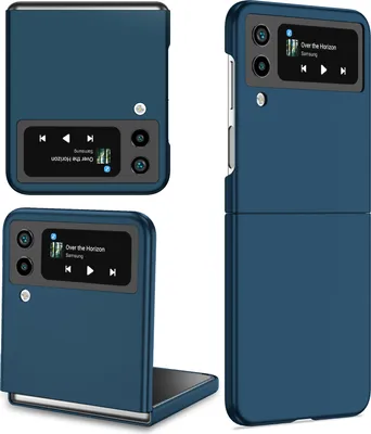 Produktbild von Samsung Z Flip4 5G Hülle, Dünn Hart PC Kratzfeste Schutzhülle für Samsung Galaxy Z Flip 4 5G Dunkelblau