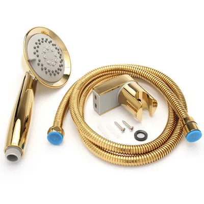 Produktbild von Gold-Kunststoff-Einzelduschkopf - Wassersparend - Europäischer Stil - Mit Gold-Duschkopf