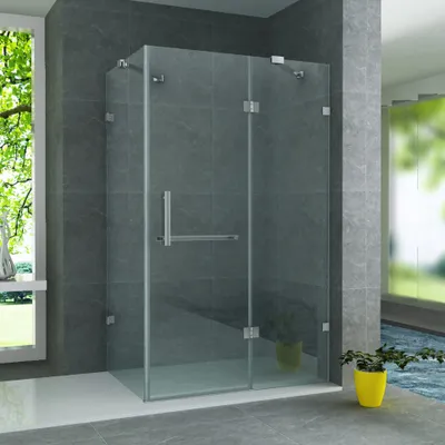 Produktbild von Belvit Duschkabine mit Pendeltür 8 mm ESG Glas mit Nano Beschichtung 80x120x195 cm