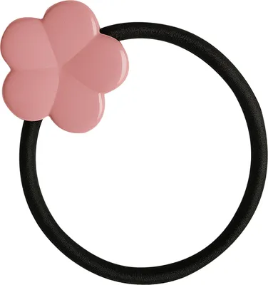 Image de Chouchou avec fleur de cerisier minimaliste en acrylique rose