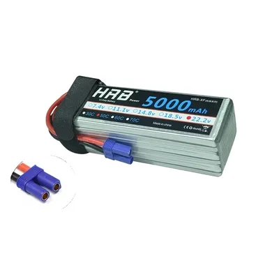 Zdjęcie produktu dla Akumulator Lipo, opcje wysokiej pojemności, złącze Deans XT60, 6S 5000mAh EC5