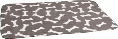 Image de Karlie Couverture polaire motif os - Couverture pour chien - polaire - gris - 100x70 cm