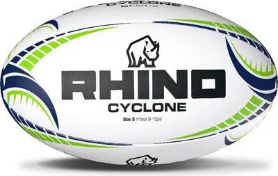 Produktbild von Rhino - Rugby-Ball "Cyclone" RD802 (5) (Weiß)
