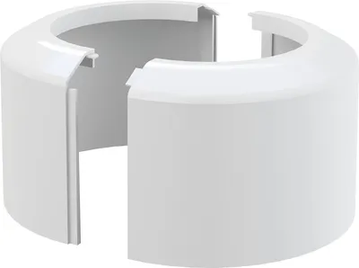 Produktbild von AlcaPlast A980 große Universal Kunststoff-Rosette für WC-Stutzen ø110/DN100 : hoch 2-teilig Ausführung: hoch 2-teilig