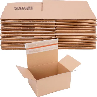 Produktbild von Automatik Karton - 20 Versandkartons mit selbstklebendem Deckel - Kartonagen 230 x 165 x 115 mm - VP35