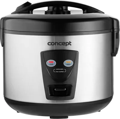 Image de CONCEPT Electroménager Concept RE2020 Cuiseur à riz 2 en 1 avec fonction WARM,Capacité : 1,5 L, Stainless Steel