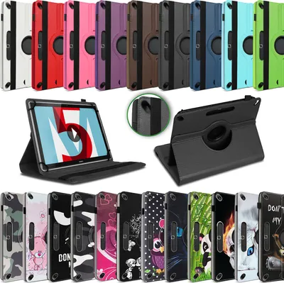 Produktbild von Tablet Tasche Huawei MediaPad T5 10.1 Hülle Cover Case 360° Drehbar Schutzhülle, Farbe:Schwarz