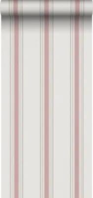Immagine prodotto di Sanders & Sanders carta da parati strisce rosso e grigio 53 cm x 10.05 m