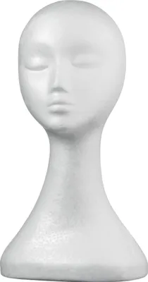 Produktbild von Comair Schaumstoffkopfbüste Lady weiß 38cm Foam head Lady, white, 39