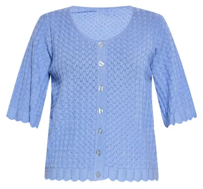 Immagine prodotto di Cardigan da donna AODA - blu tortora, taglia S