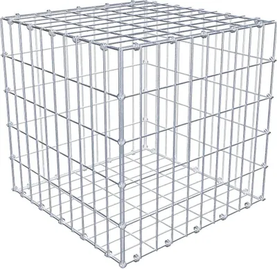 Produktbild von Gabione 50 cm x 50 cm x 50 cm (L x H x T), Maschenweite 5 x 10 cm, Spiralring